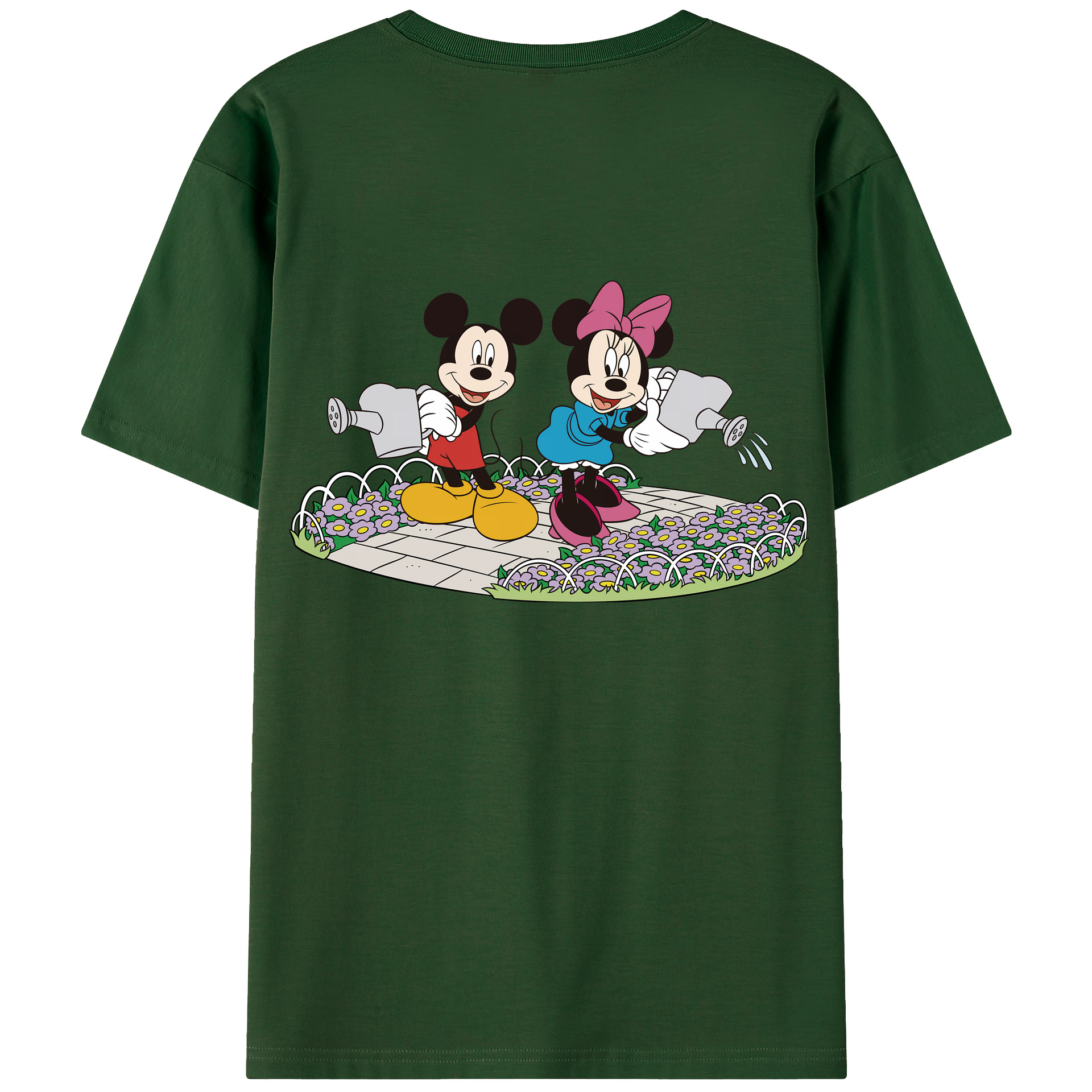 （画像用） ミッキーマウス Mickey Mouse 綿100％半袖Tシャツ（背面プリント）